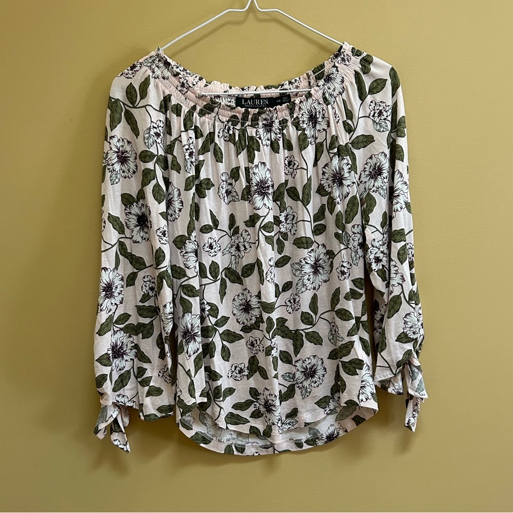 Lauren Ralph Lauren Off The Shoulder Floral Top